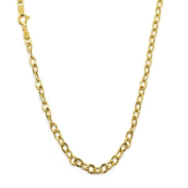 Catena Donna Oro 18kt Maglia Anelli Martellati 1 Catena Donna Oro 18kt Maglia Anelli Martellati