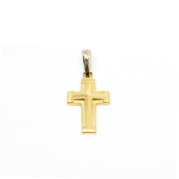 Ciondolo Uomo Oro 18kt Croce Rilievo 1 Ciondolo Uomo Oro 18kt Croce Rilievo