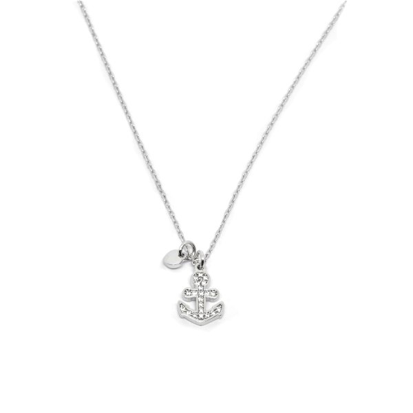 Collana Donna Argento 925 Ancora Zirconi 1 Collana Donna Argento 925 Ancora Zirconi