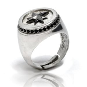 Anello argento 925 rosa dei venti
