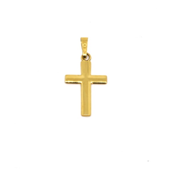 Ciondolo Uomo Oro 18kt Croce Liscia 1 Ciondolo Uomo Oro 18kt Croce Liscia
