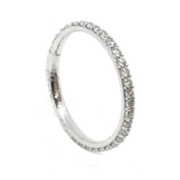 Anello Donna Oro Bianco 18kt Fedina Con Zirconi 1 Anello Donna Oro Bianco 18kt Fedina Con Zirconi