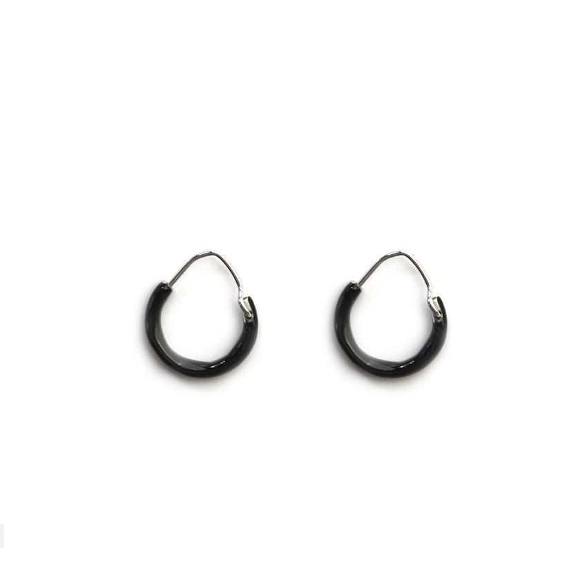 Orecchini piccoli neri OARW0289-B 1 Orecchini piccoli neri OARW0289-B