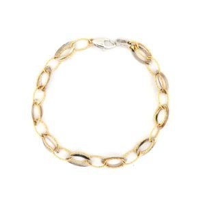Bracciale Donna Oro 18kt Catena Anelli Bicolor