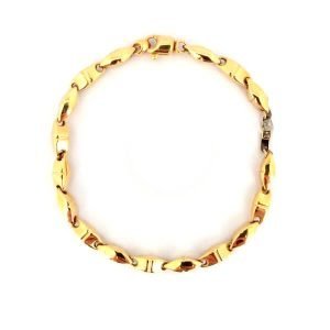 Bracciale Uomo Oro 18kt Maglia Bombata