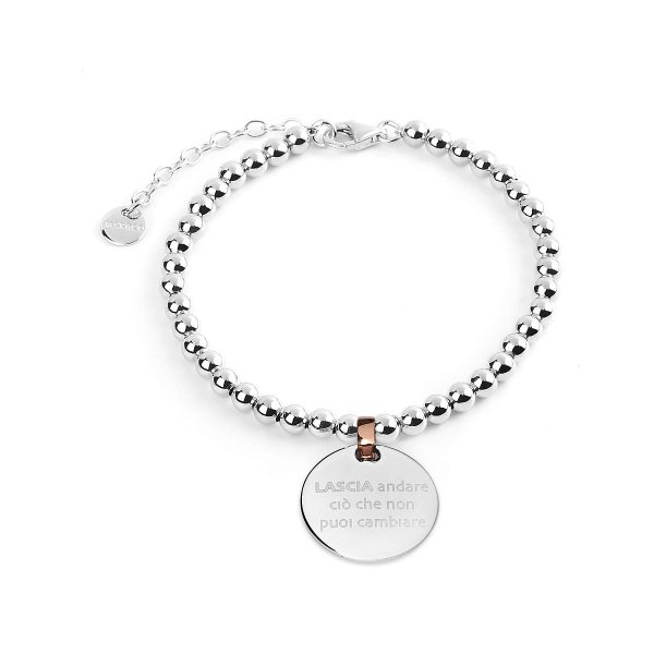 Bracciale Jack&co JCB1297 Message Boule con medaglia incisa. 1 Bracciale Jack&co JCB1297 Message Boule con medaglia incisa.