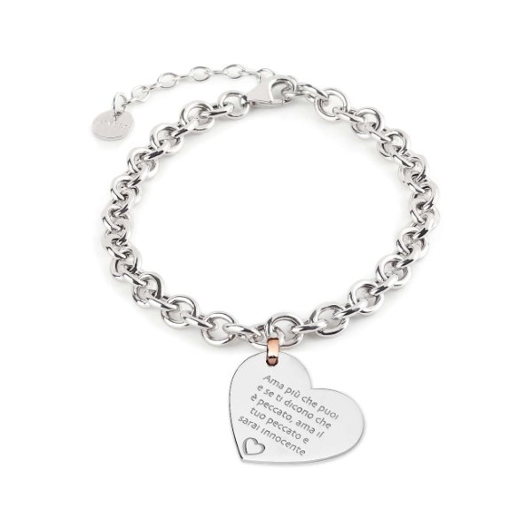Bracciale Jack&co JCB1213 Message pendente cuore con scritta. 1 Bracciale Jack&co JCB1213 Message pendente cuore con scritta.