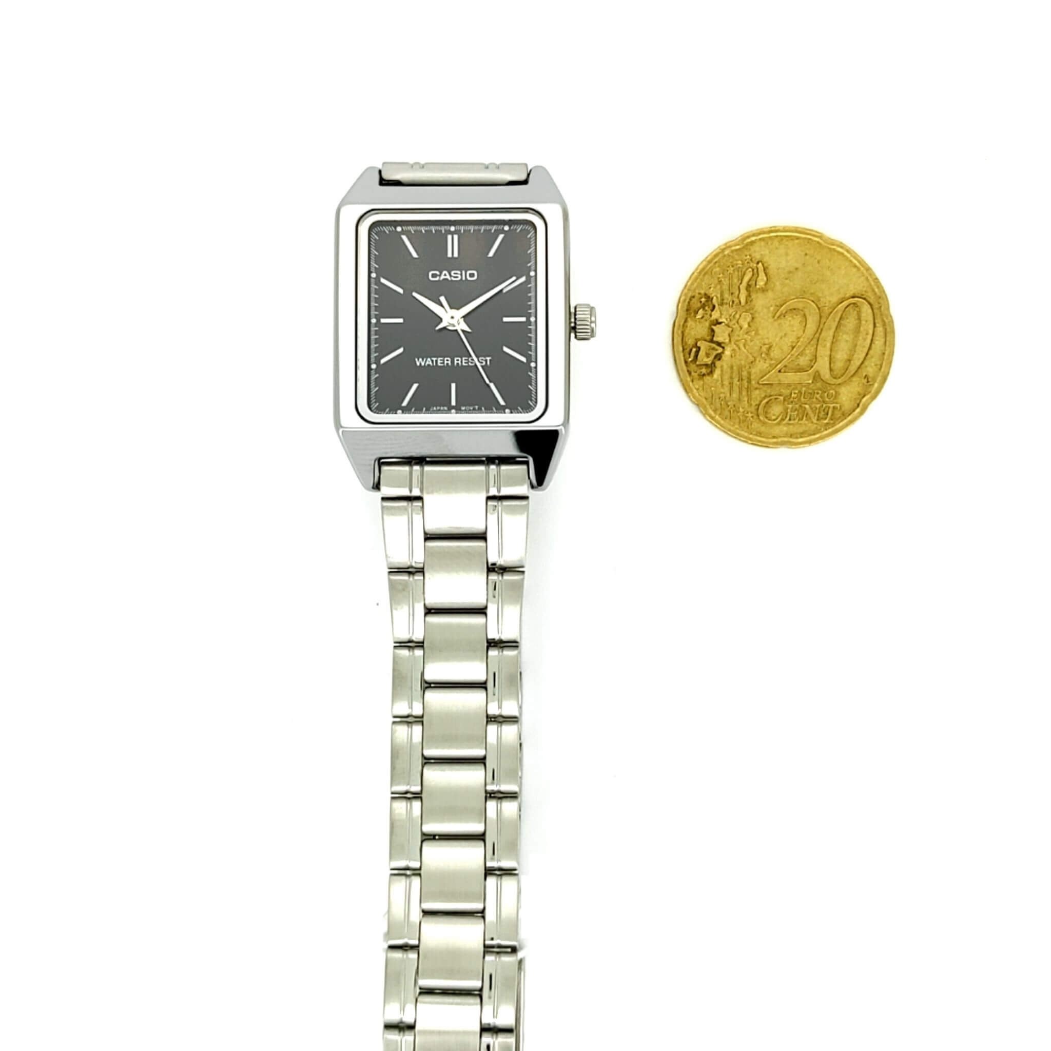 Orologio Casio Tank Donna LTP-V007D-1EUDF 5 Confronto dimensioni reali