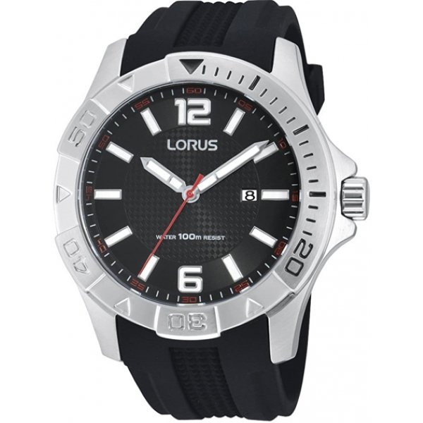 Orologio Lorus Uomo Quadrante Nero Cinturino Gomma Nera RH981DX9 1 Orologio Lorus Uomo Quadrante Nero Cinturino Gomma Nera RH981DX9