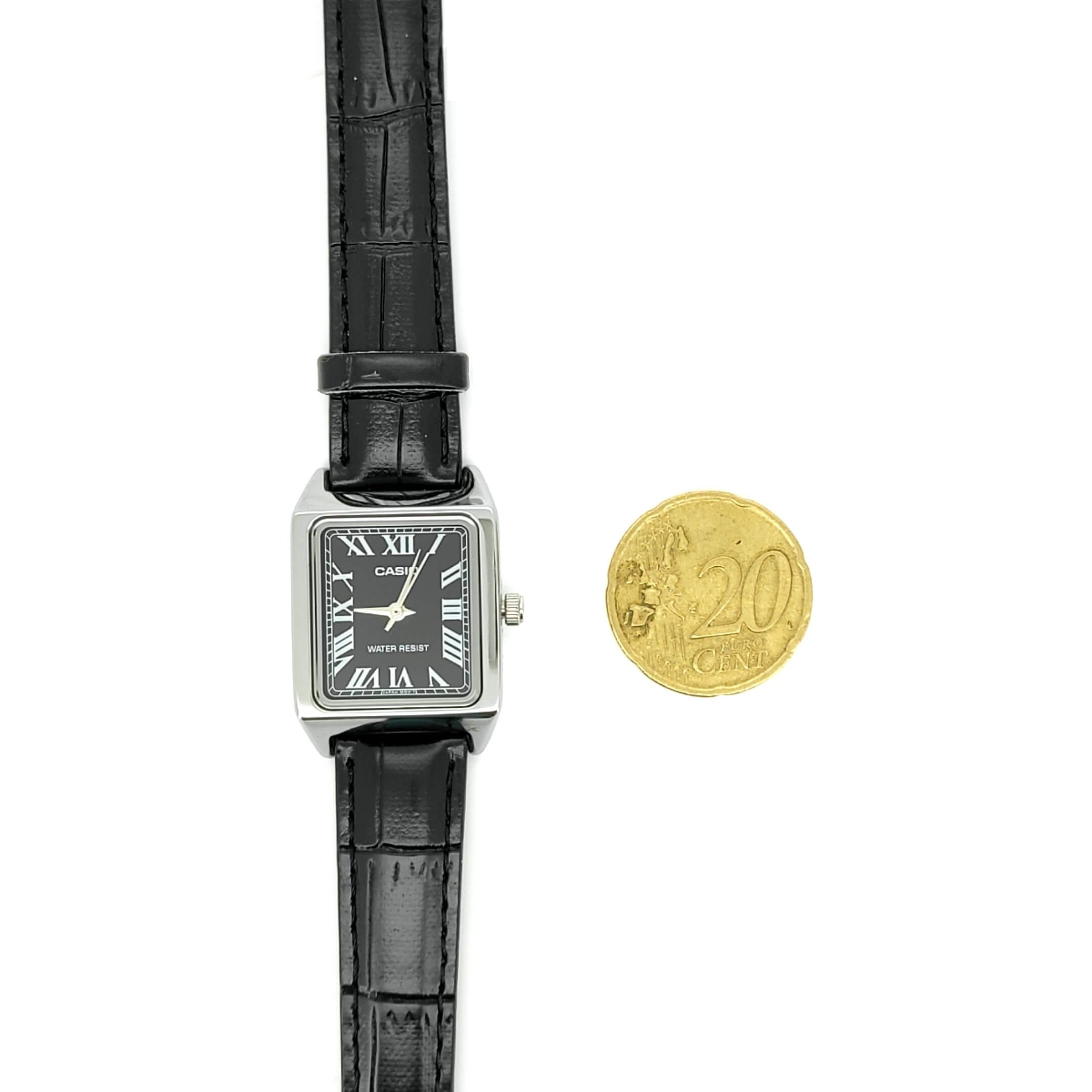 Orologio Casio Tank Donna LTP-V007L-1BUDF Simil Cartier 5 Confronto dimensioni reali