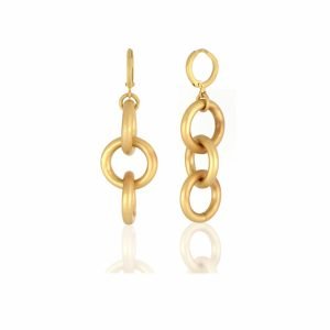 Orecchini Unoaerre Bronzo Dorato Satinato