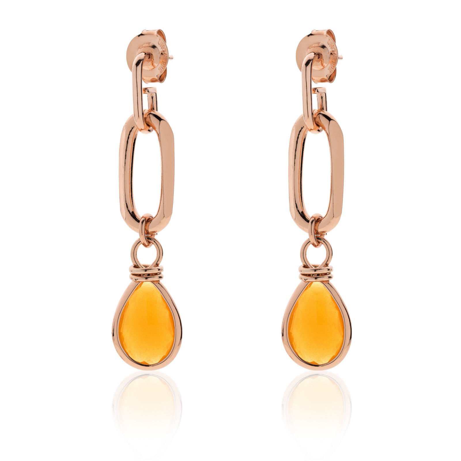 Orecchini Unoaerre 006EX00038000-2044 1 Orecchini Unoaerre Bronzo Dorato Ambra
