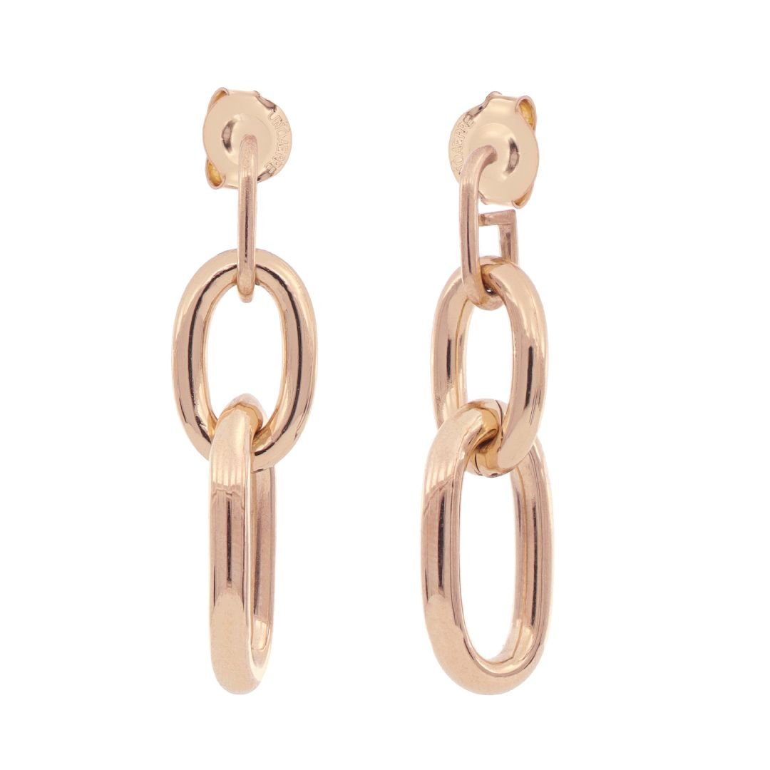 Orecchini Unoaerre in bronzo Rosato con maglia ad anelli ovali000EX04398000-1952 1 Orecchini Unoaerre in bronzo Rosato con maglia ad anelli ovali000EX04398000-1952