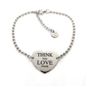 Bracciale Jack&co JCB1366 100% Love con scritta.