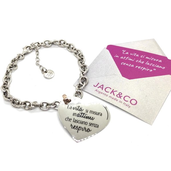 Bracciale Jack&co JCB1394 Argento con scritta. 1 Bracciale Jack&co JCB1394 Argento con scritta.
