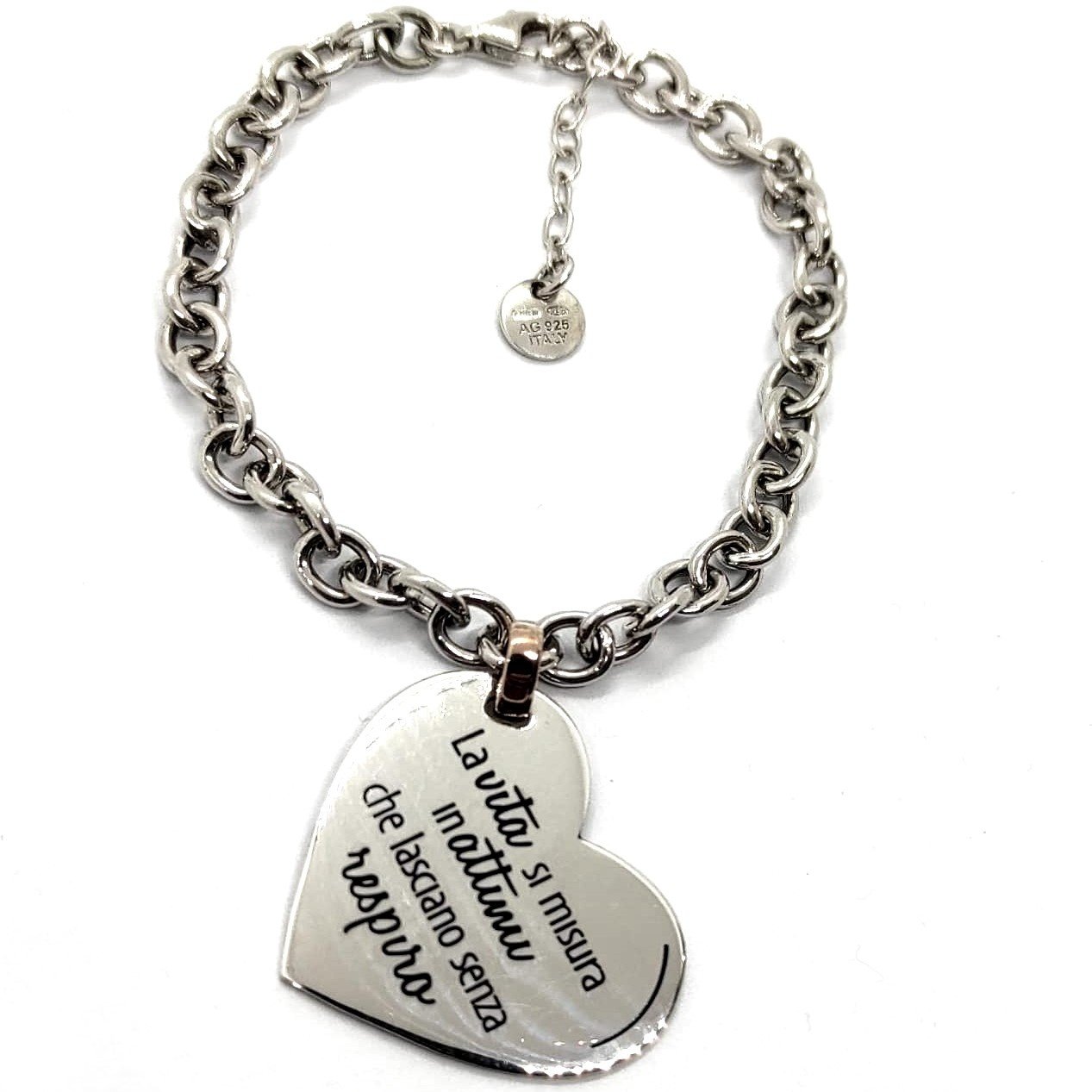 Bracciale Jack&co JCB1394 Argento con scritta. 3 Bracciale Jack&co JCB1394 Argento con scritta.
