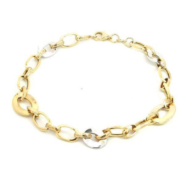 Bracciale Donna oro 9kt Catena Irregolare 1 Bracciale Donna oro 9kt Catena Irregolare