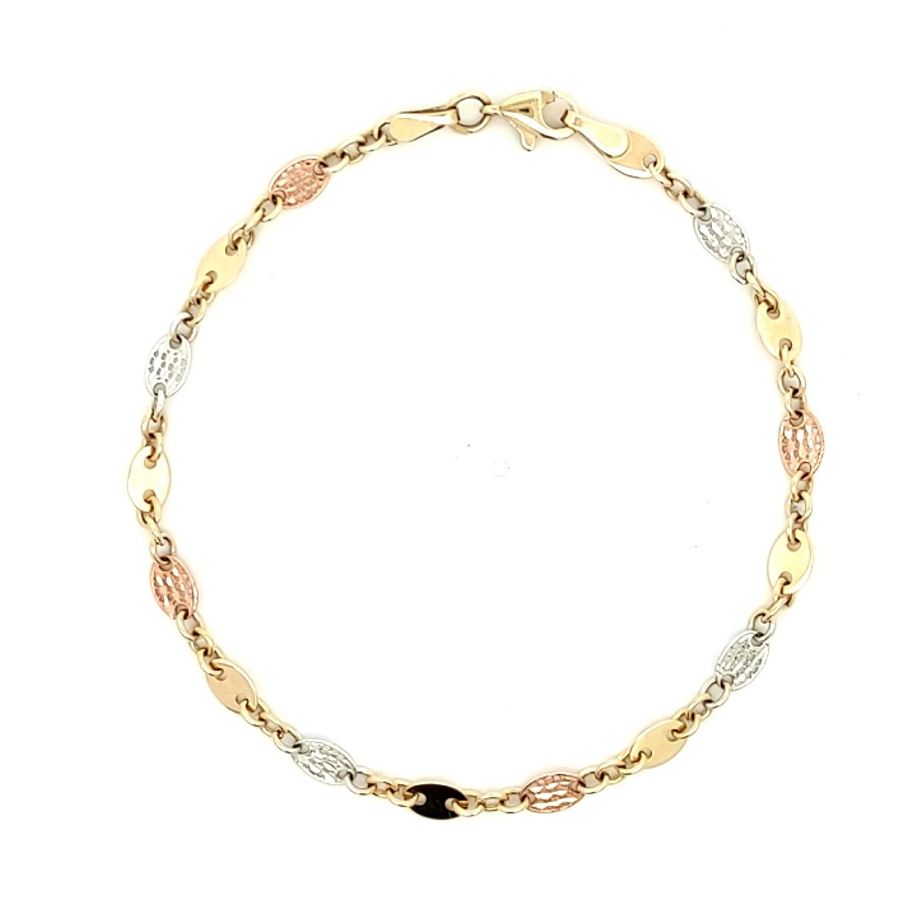 Bracciale Donna oro 9kt Tre Colori 2 Bracciale Donna oro 9kt Tre Colori
