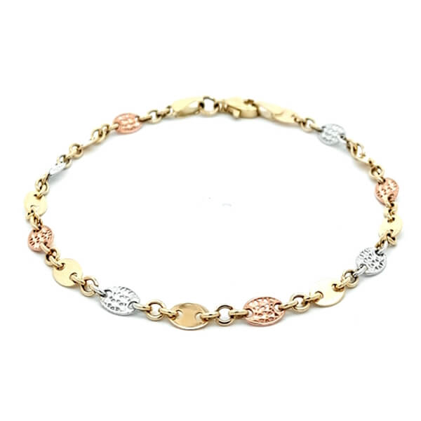 Bracciale Donna oro 9kt Tre Colori 1 Bracciale Donna oro 9kt Tre Colori
