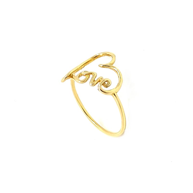 Anello Donna Oro 18kt Cuore Love 1 Anello Donna Oro 18kt Cuore Love