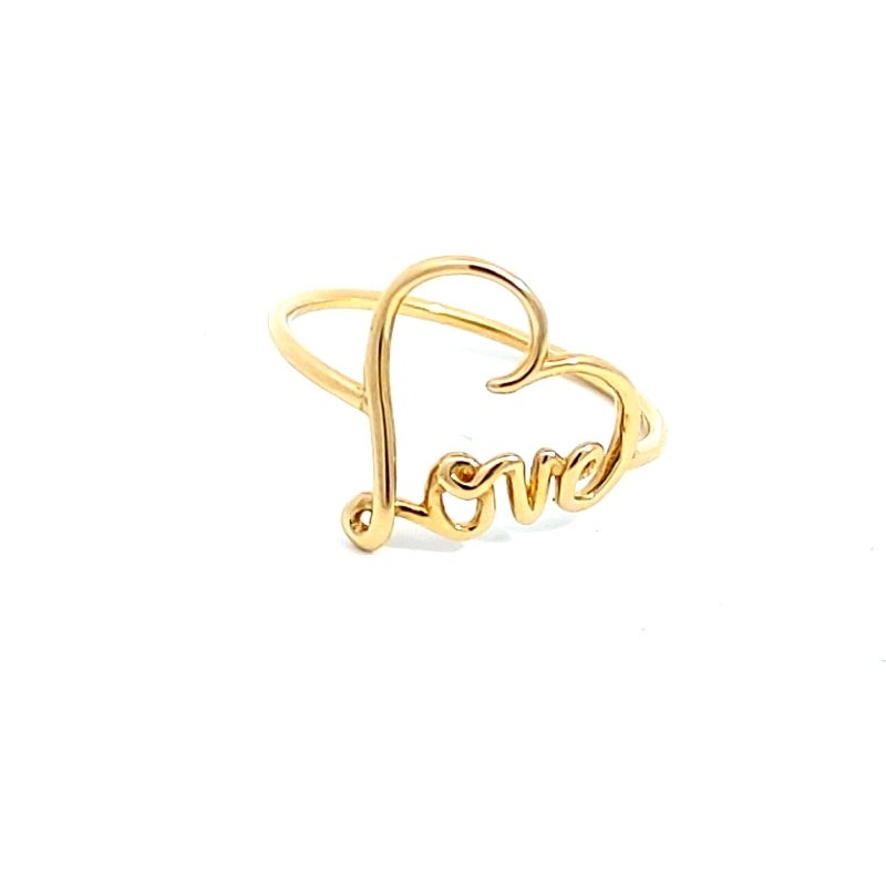 Anello Donna Oro 18kt Cuore Love 2 Anello Donna Oro 18kt Cuore Love