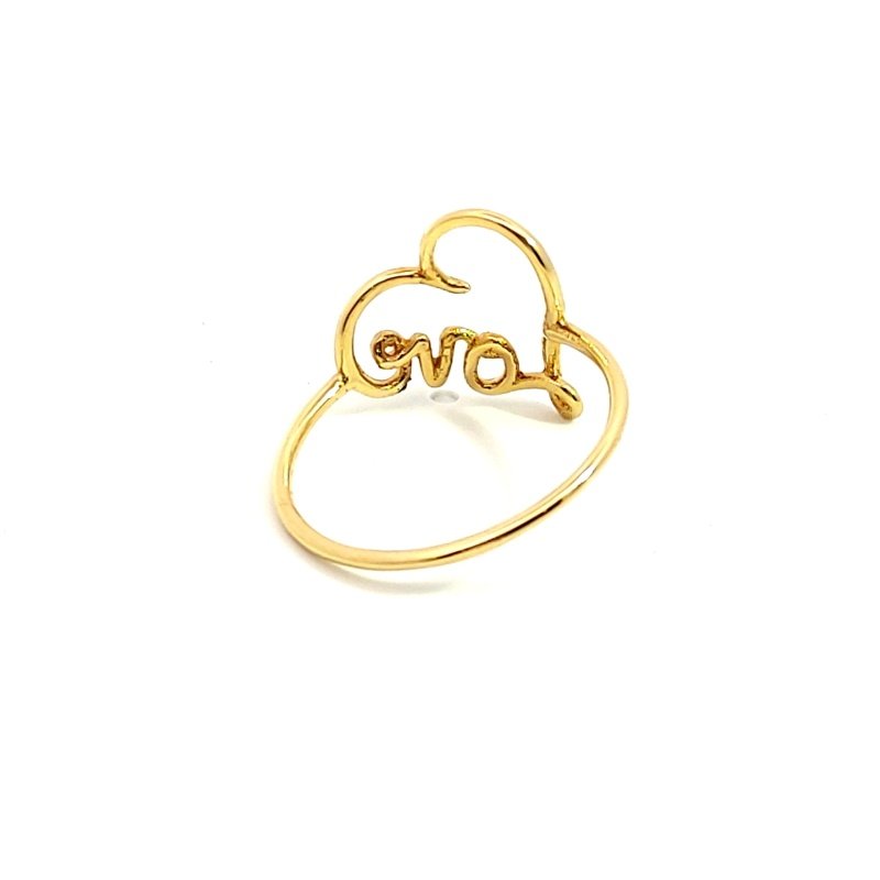 Anello Donna Oro 18kt Cuore Love 3 Anello Donna Oro 18kt Cuore Love
