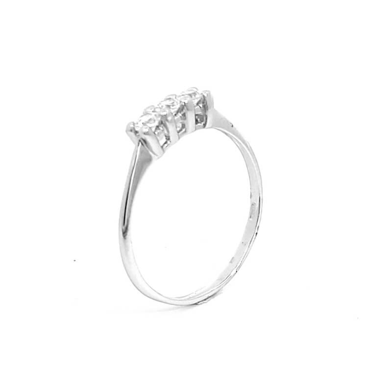 Anello Donna Oro Bianco 9kt Trilogy 1 Anello Donna Oro Bianco 9kt Trilogy
