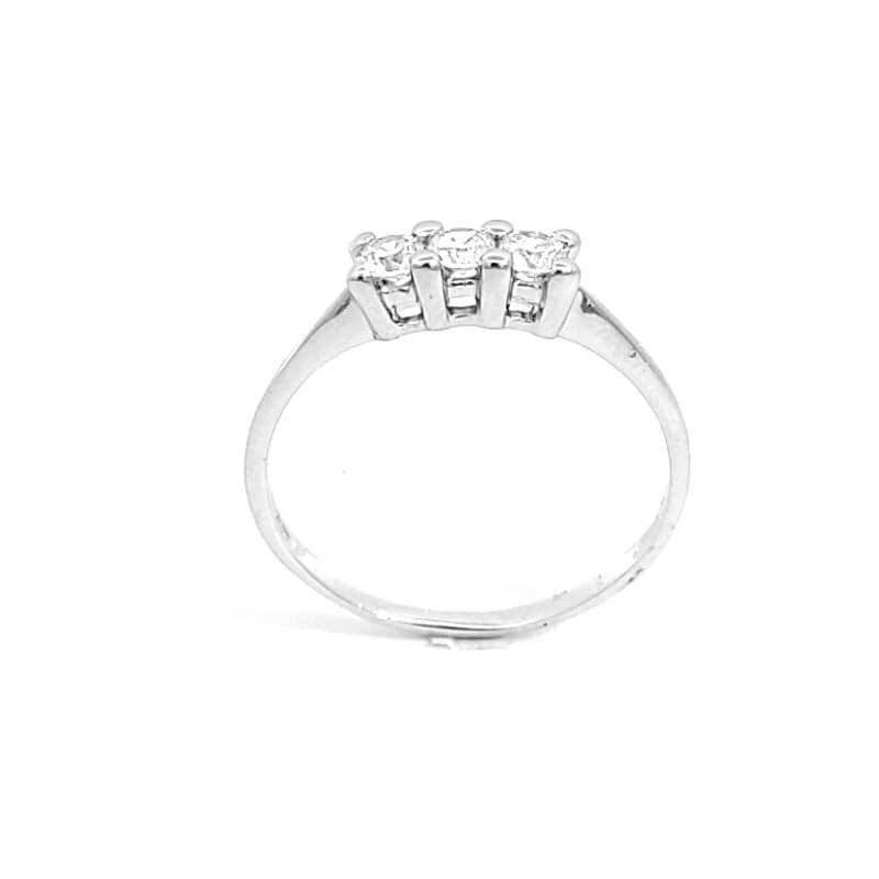 Anello Donna Oro Bianco 9kt Trilogy 2 Anello Donna Oro Bianco 9kt Trilogy