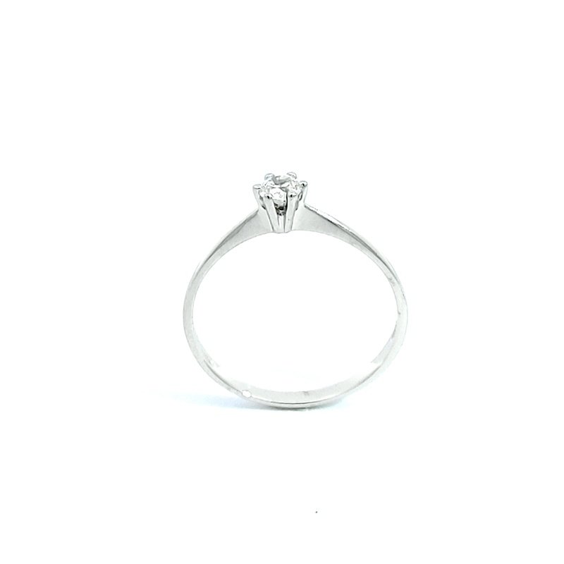 Anello Donna Oro Bianco 9kt Solitario 3 Anello Donna Oro Bianco 9kt Solitario