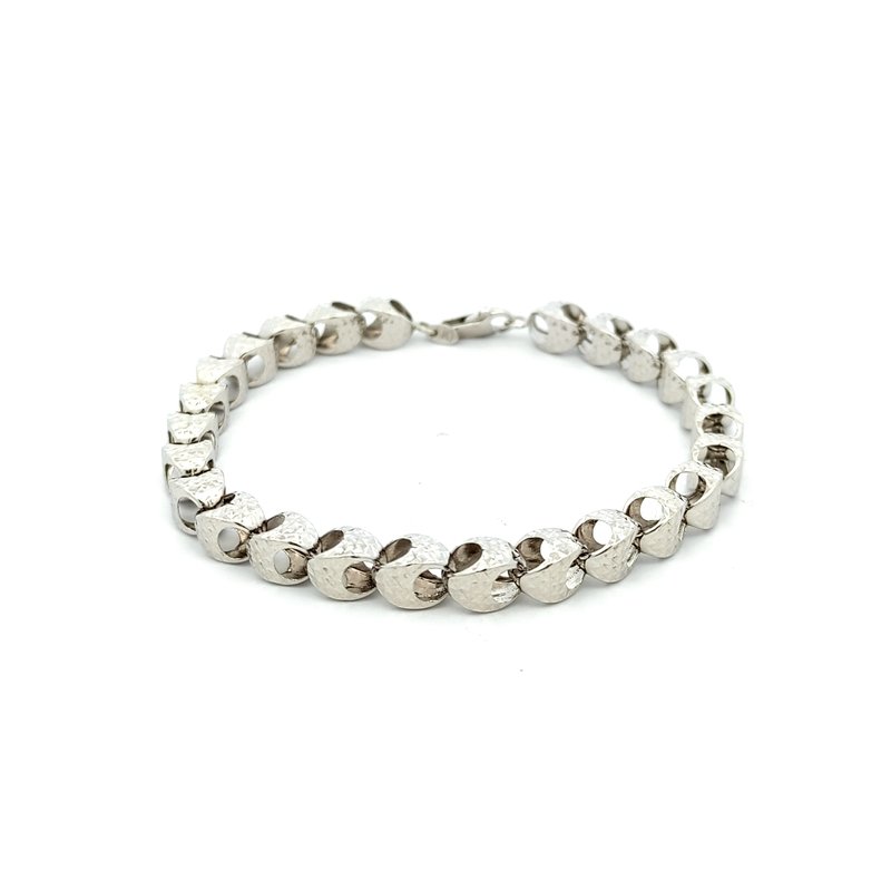 Bracciale Donna Oro Bianco 18kt Simil Rolè 1 Bracciale Donna Oro Bianco 18kt Simil Rolò