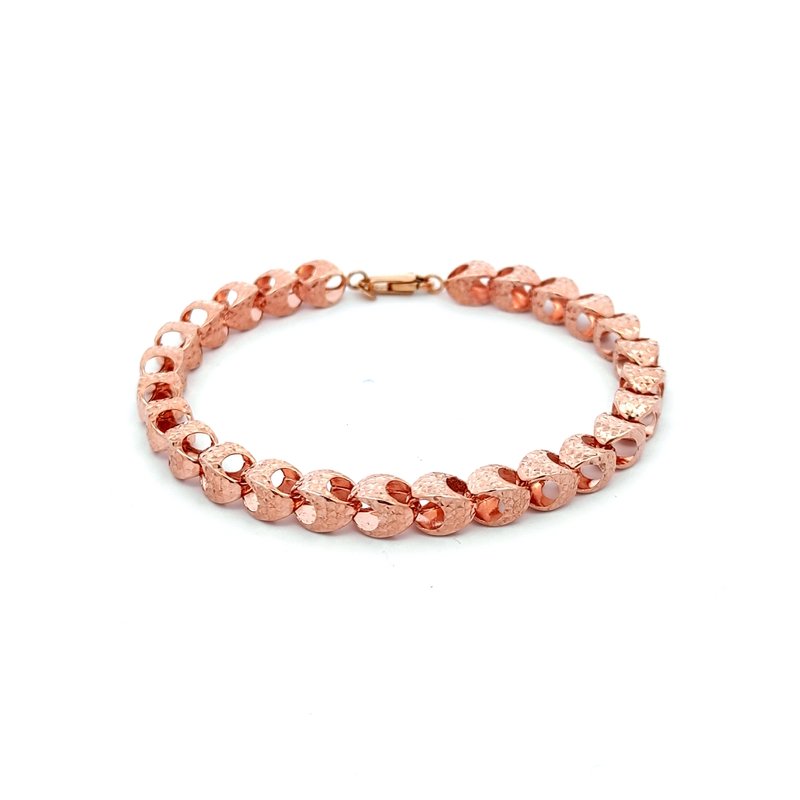 Bracciale Donna Oro 18kt Rosa Simil Rolè 1 Bracciale Donna Oro 18kt Rosa Simil Rolò