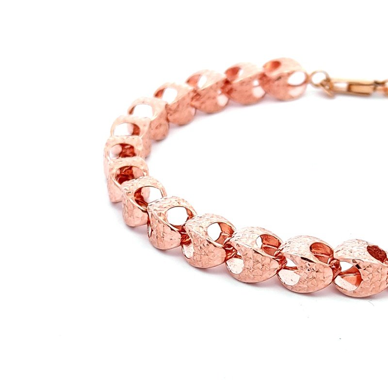 Bracciale Donna Oro 18kt Rosa Simil Rolè 2 Bracciale Donna Oro 18kt Rosa Simil Rolò