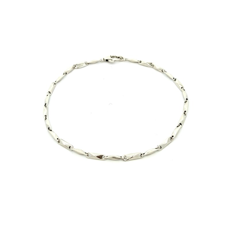 Bracciale Donna Oro Bianco 18kt Maglia Lunga 1 Bracciale Donna Oro Bianco 18kt Maglia Lunga