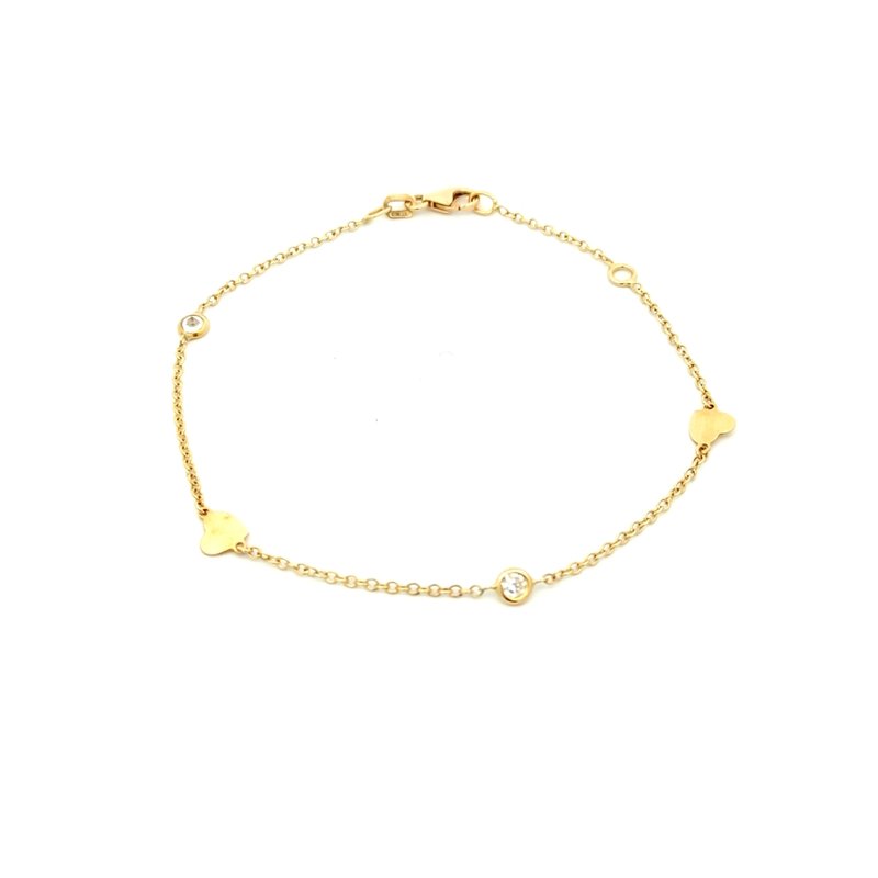 Bracciale Donna Oro 18kt Zirconi e Cuori 1 Bracciale Donna Oro 18kt Zirconi e Cuori