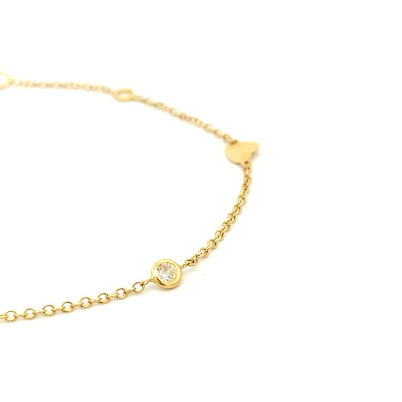 Bracciale Donna Oro 18kt Zirconi e Cuori 3 Bracciale Donna Oro 18kt Zirconi e Cuori