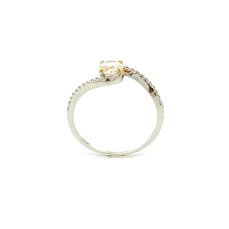 Anello Donna Oro Bianco 18kt Solitario Contornato da Zirconi 3 Anello Donna Oro Bianco 18kt Solitario Contornato da Zirconi