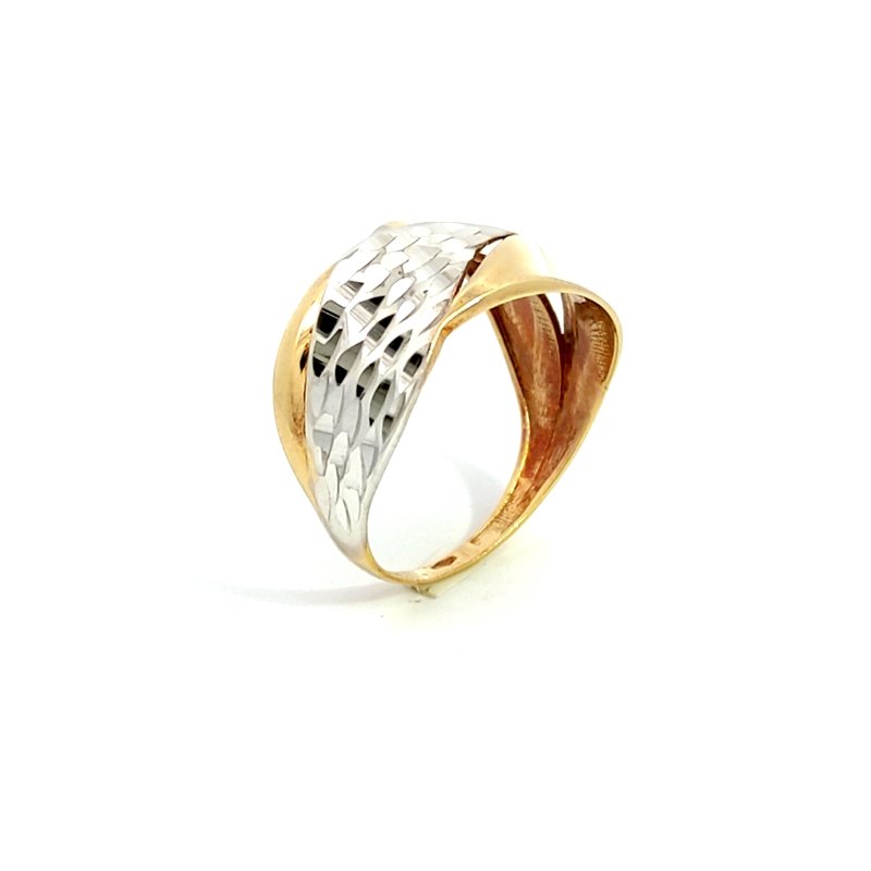 Anello Donna Oro 18kt Fasce Bicolor 1 Anello Donna Oro 18kt Fasce Bicolor