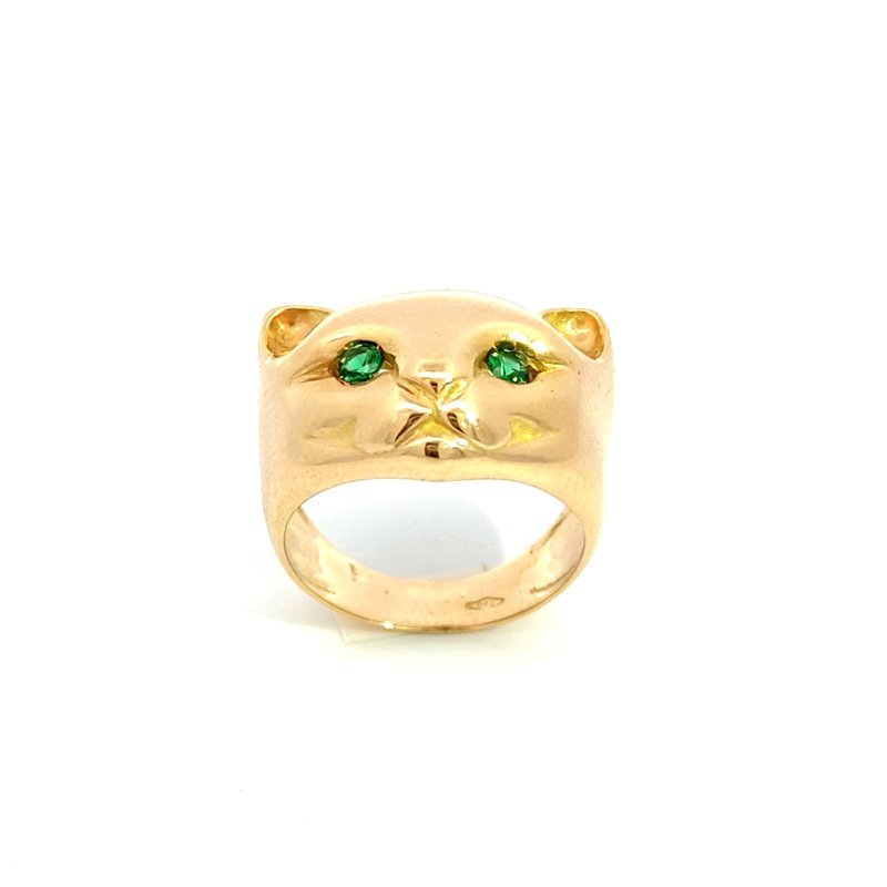 Anello Donna Oro 18kt Gatto 2 Anello Donna Oro 18kt Gatto