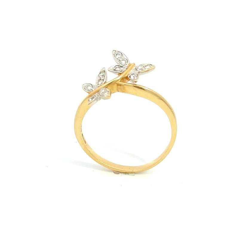Anello Donna Oro 18kt Farfalle 2 Anello Donna Oro 18kt Farfalle