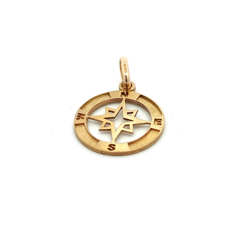 Ciondolo Uomo Oro 9kt Rosa dei Vènti 2 Ciondolo Uomo Oro 9kt Rosa dei Vènti