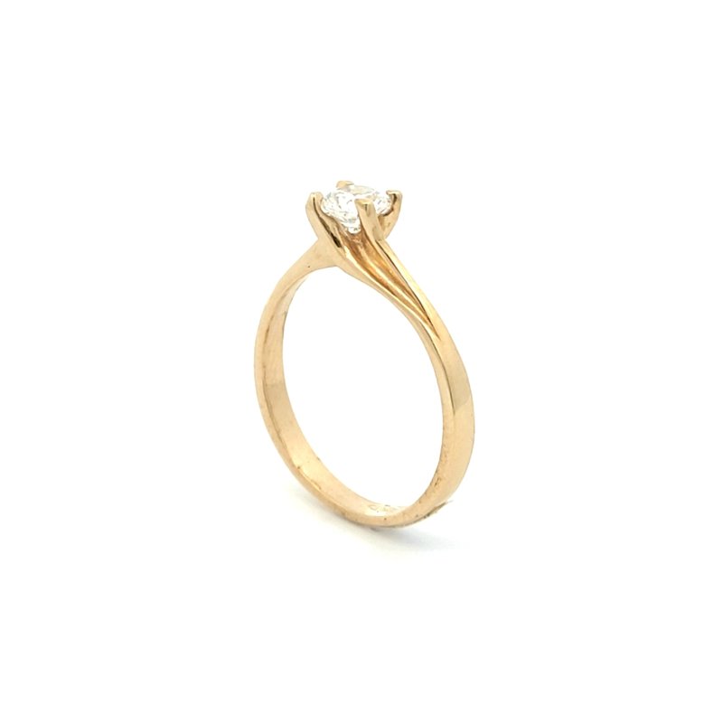 Anello Donna Oro 18kt Solitario Contrariè 1 Anello Donna Oro 18kt Solitario Contrariè