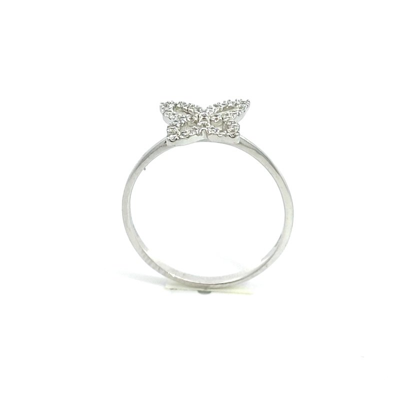 Anello Donna Oro Bianco 9kt Sagoma Farfalla 2 Anello Donna Oro Bianco 9kt Sagoma Farfalla