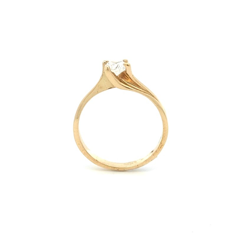 Anello Donna Oro 18kt Solitario Contrariè 2 Anello Donna Oro 18kt Solitario Contrariè