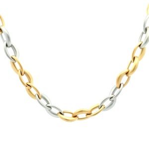 Catena Donna Acciaio Bicolor Satinata
