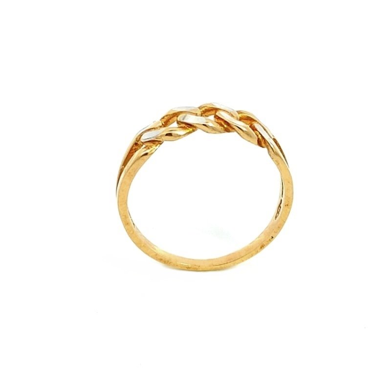 Anello Donna Oro 9kt Centrale a Catena 2 Anello Donna Oro 9kt Centrale a Catena