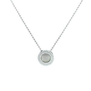 Collana Donna Acciaio Cerchi Concentrici Zirconi