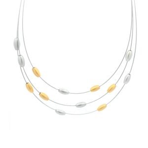 Collana Donna Acciaio Collier Bicolor