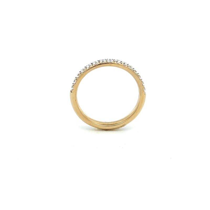 Anello Donna Cem Acciaio Fedina Dorata Zirconi 2 Anello Donna Cem Acciaio Fedina Dorata Zirconi