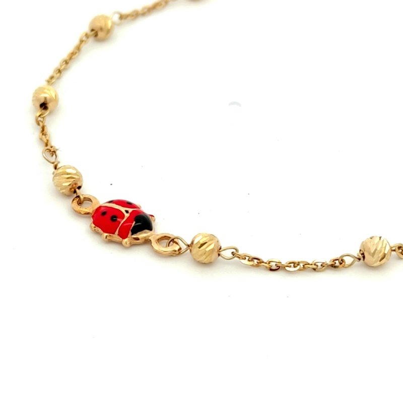 Bracciale Bambina/Ragazza Oro 9kt Coccinella 3 Bracciale Bambina/Ragazza Oro 9kt Coccinella
