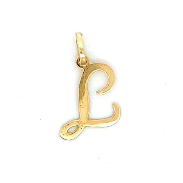 Ciondolo Donna Lettera L Corsivo Oro Giallo 1 Ciondolo Donna Lettera L Corsivo Oro Giallo